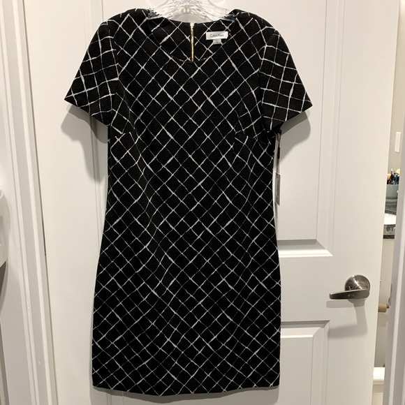 Calvin Klein Dresses & Skirts - Calvin Klein dress, black and white pattern, NWT, size 10